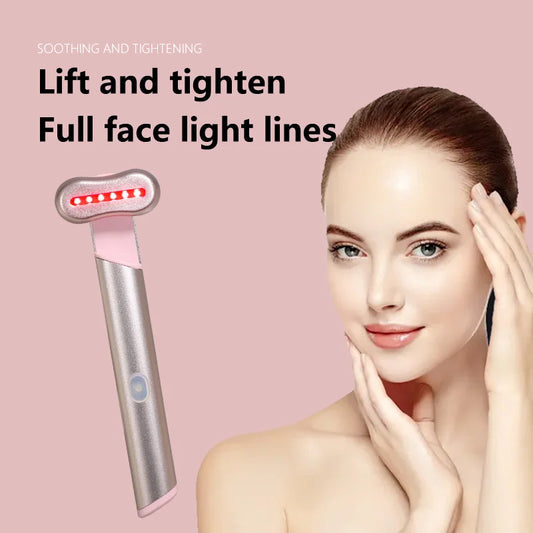 3-in-1 EMS eye massager with heat, vibration, and microcurrent for de-puffing and fine line reduction