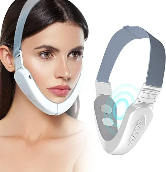 Electric V-Face Lift Device combining LED photon therapy, EMS microcurrent, and heat for skin tightening